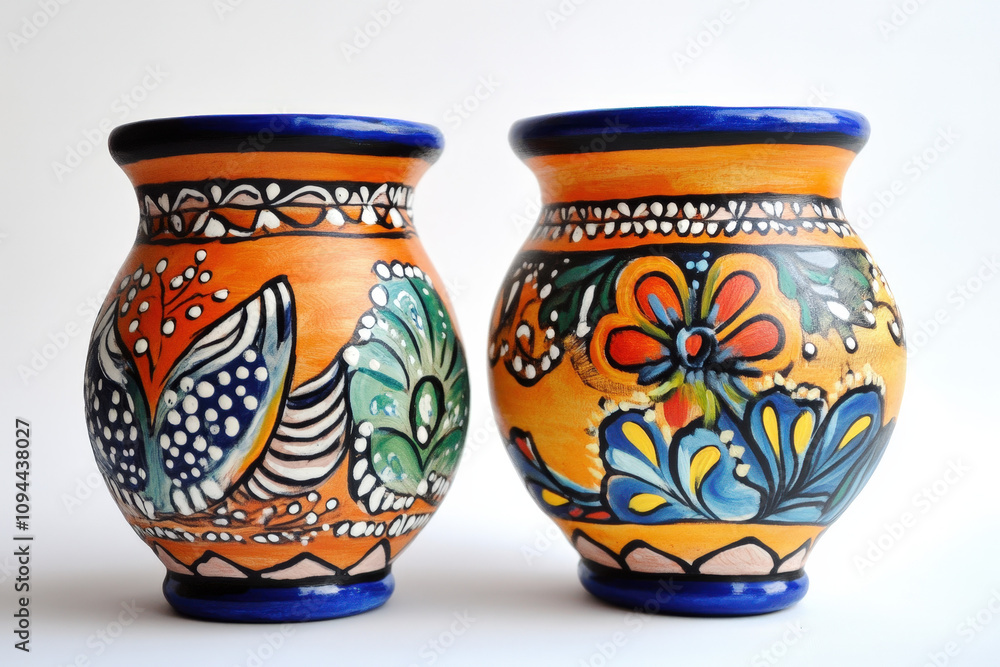 Hand-Painted Artisan Pots Hand-Painted Artisan Pots