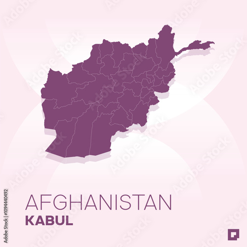 Afghanistan vector map, Vector map of Afghanistan, editable eps, AI files, Vector illustration of Afghanistan vector map