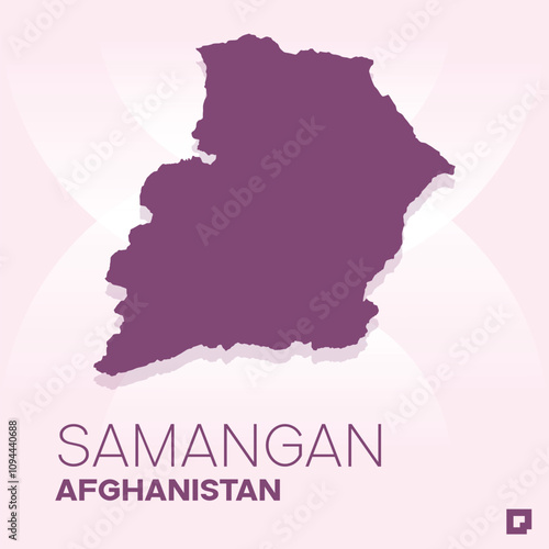 Samangan vector map, Vector map of Samangan, editable eps, AI files, Vector illustration of Samangan vector map photo