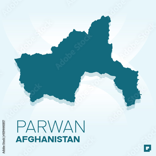 Parwan vector map, Vector map of Parwan, editable eps, AI files, Vector illustration of Parwan vector map