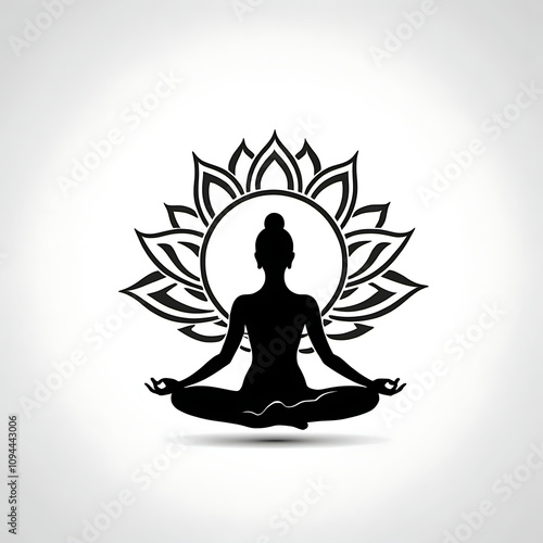 yoga logo, isolated on white background