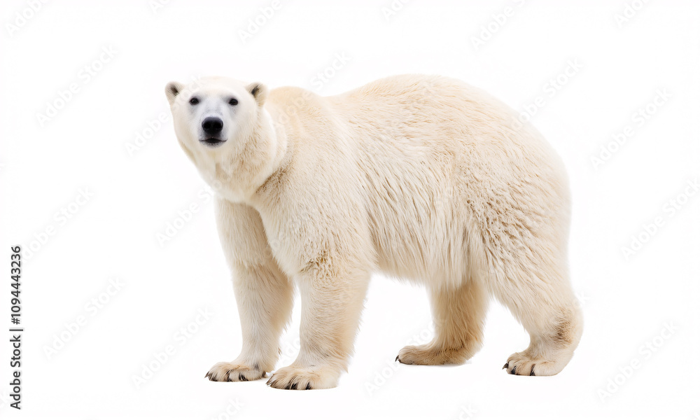 polar bear standing isolated on white background polar bear standing isolated on white background
