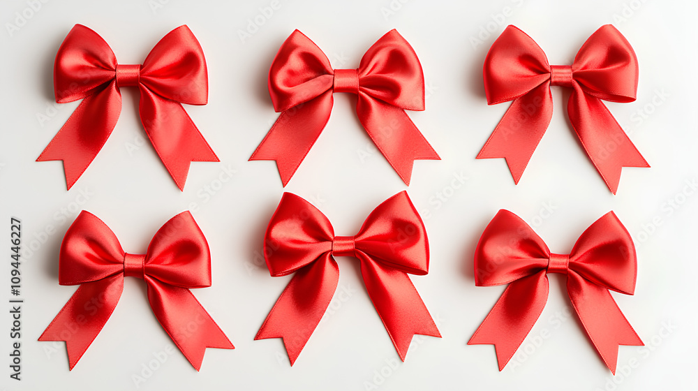 ribbon bows on a white background ribbon bows on a white background