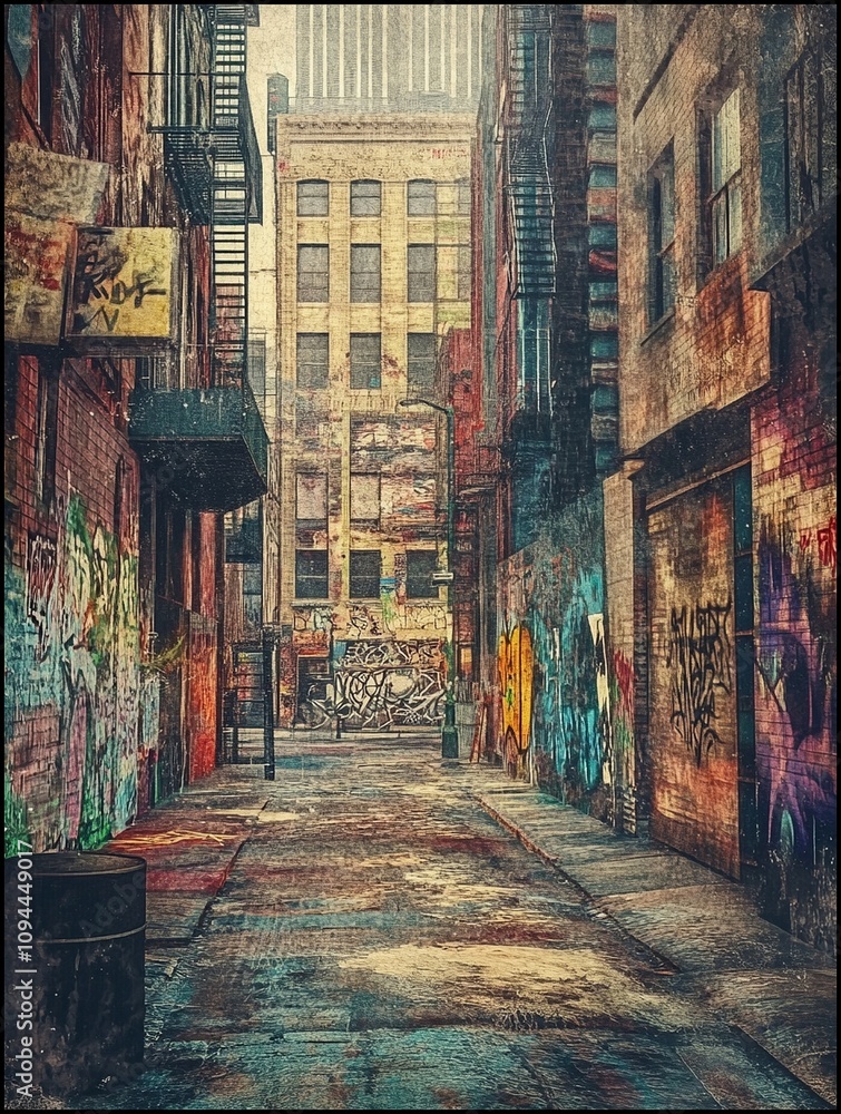 Fototapeta premium Vibrant City Street