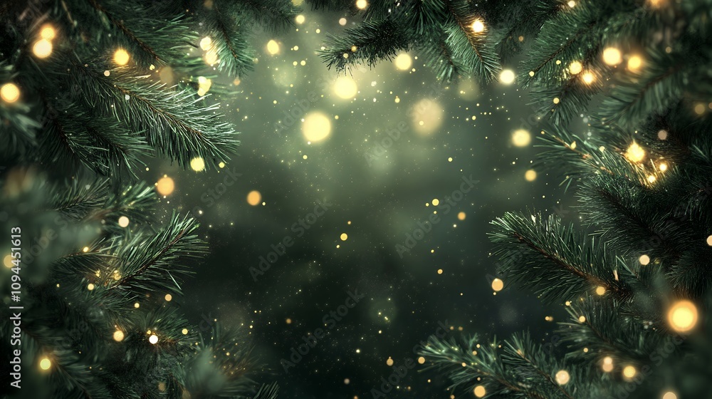 Fototapeta premium christmas tree with lights