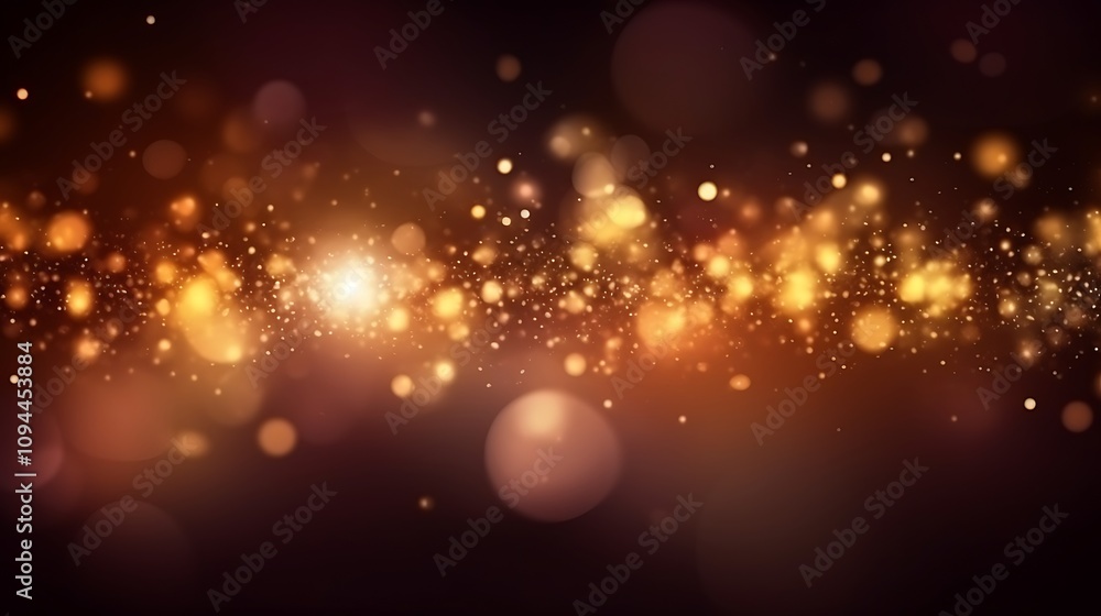 Golden Lights Abstract Background Sparkling Dust Golden Lights Abstract Background Sparkling Dust