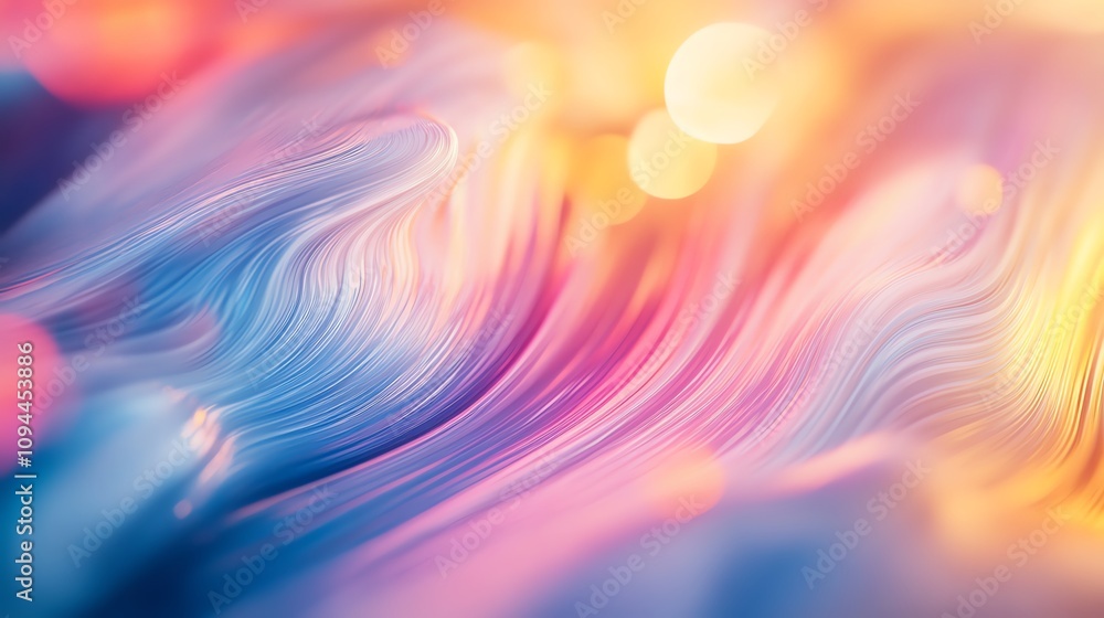 Obraz premium Vibrant abstract wave pattern with warm glow