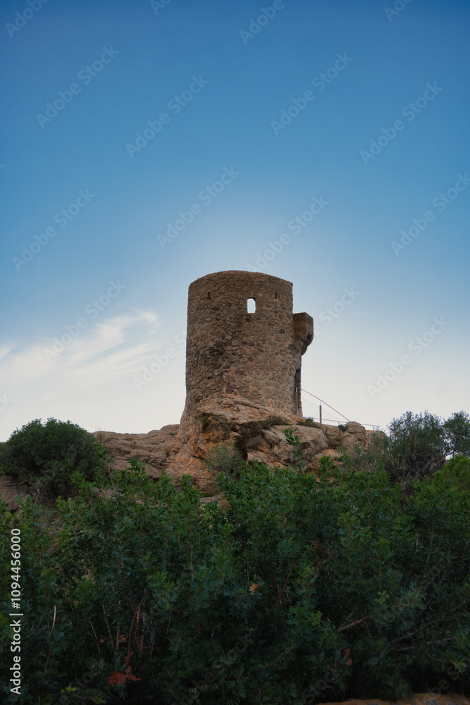 Ruins of a tower on a cliff mallorca Ruins of a tower on a cliff mallorca