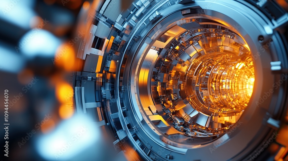 Obraz premium Close-ups of hydrogen reactor components 