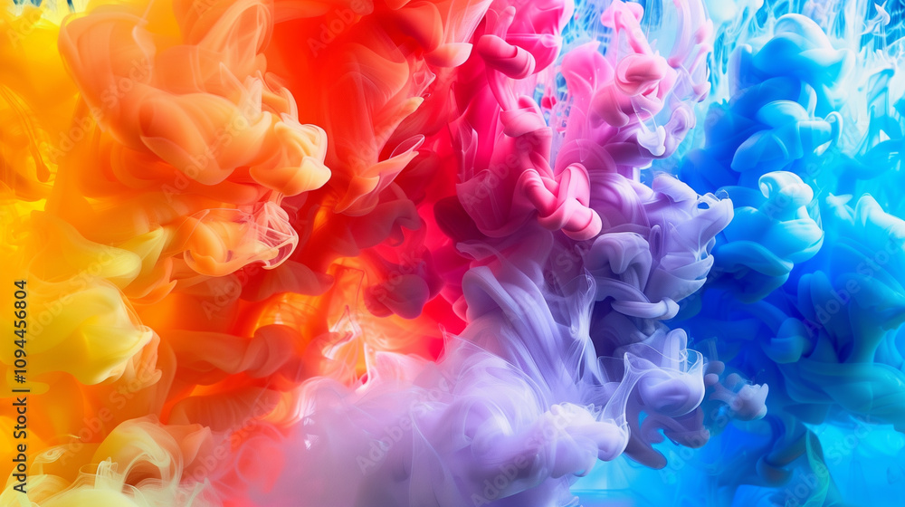 Obraz premium Explosive Ink Colors in Motion