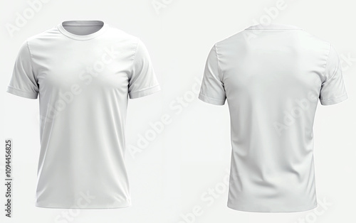 white t shirt template front and back