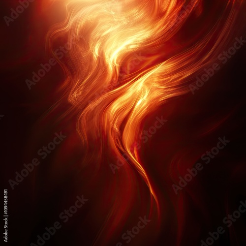 Abstract swirl of orange and red light, evoking warmth and energy.