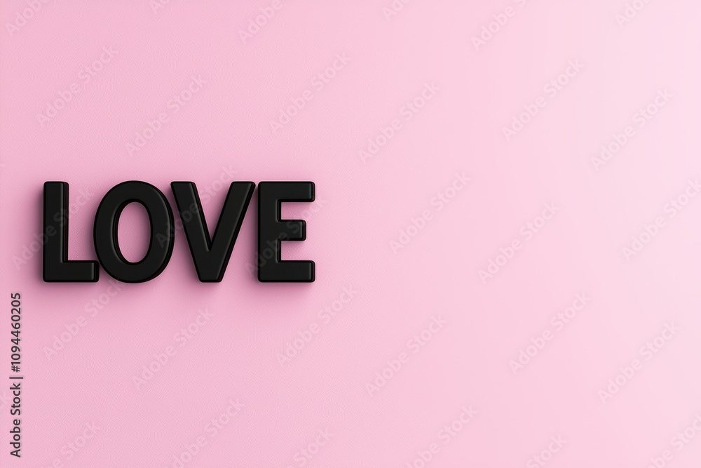 A black and white love letter is written on a pink background A black and white love letter is written on a pink background