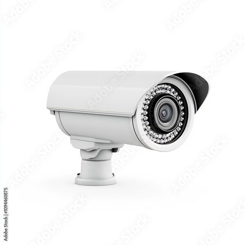 Macro Grey Surveillance on White Background