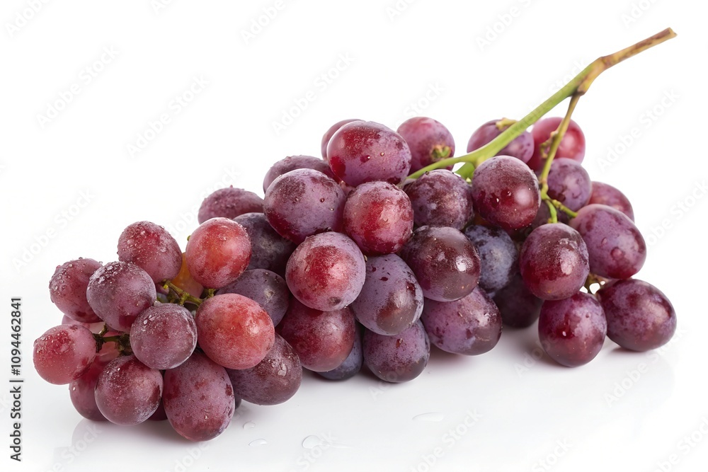 red grapes isolated on white red grapes isolated on white