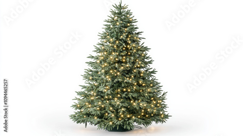 Cozy Christmas tree with warm white lights, radiating festive cheer