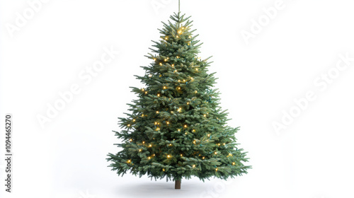 Cozy Christmas tree with warm white lights, evoking feelings of peace and joy