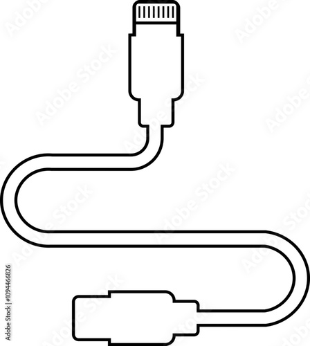 USB cable port icon. USB type C A lightning and micro usb mobile phone charger vector isolated transparent. Plug adapter symbol. Electronic device connector. Smartphone charger sign