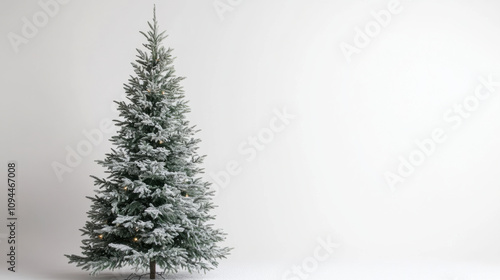 Elegant, slender Christmas tree serene winter holiday feeling