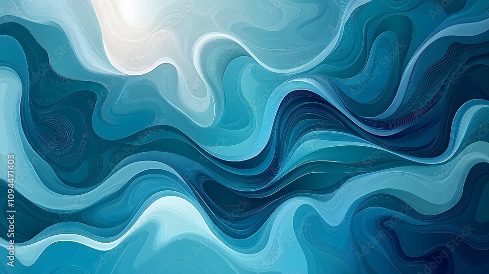Abstract Flowing Blue Waves Background Design Abstract Flowing Blue Waves Background Design