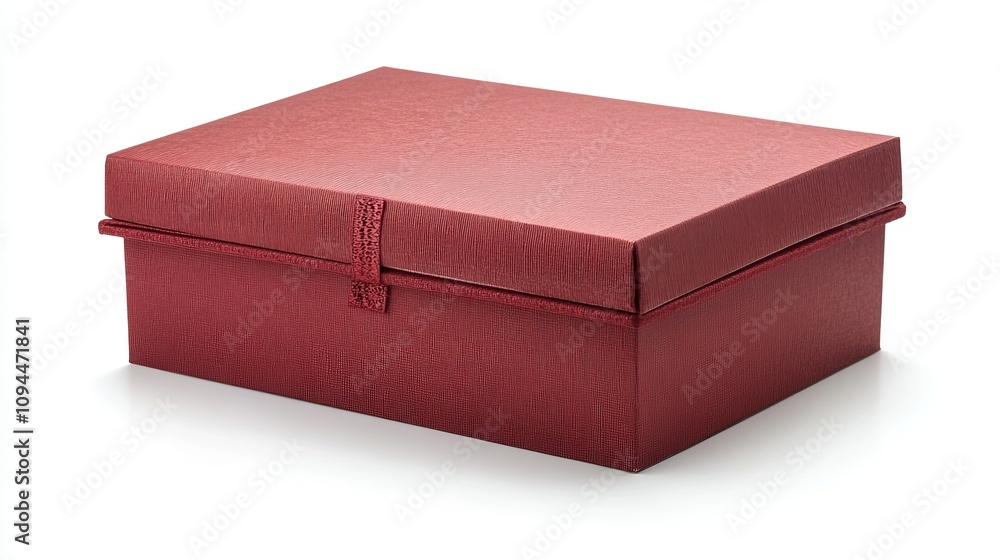 Red gift box isolated on white. Red gift box isolated on white.