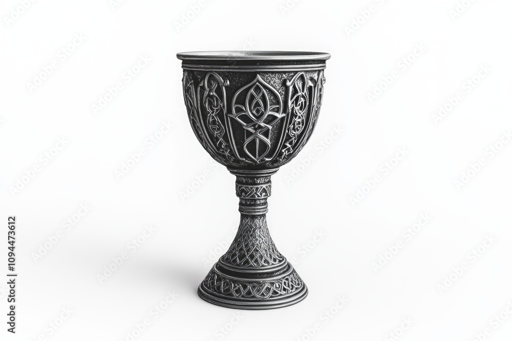 An intricately designed ornate goblet stands elegantly against a light background. This artistic creation showcases detailed craftsmanship and historical references. Generative AI An intricately designed ornate goblet stands elegantly against a light background. This artistic creation showcases detailed craftsmanship and historical references. Generative AI