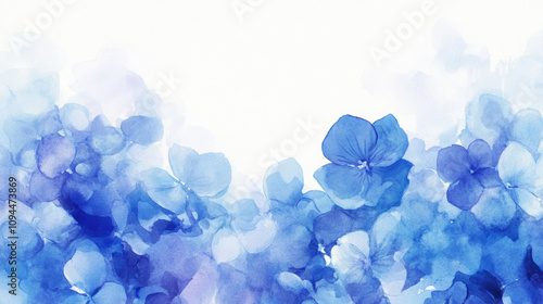 Serene watercolor hydrangea painting evokes tranquility and peace