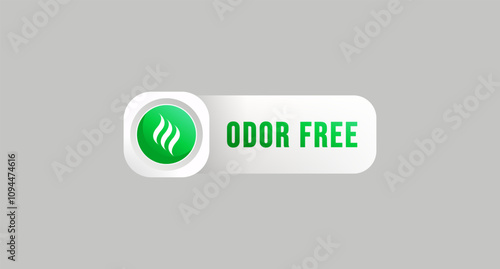 Odor free label or odor free design element vector. Best Odor free icon vector for product packaging design element. Odor free symbol for packaging design element.