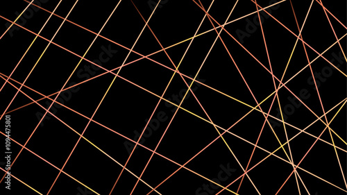 Random geometric line pattern on a black backdrop background. Random line low poly pattern. abstract seamless line vector. Random chaotic lines abstract geometric patterns of modern design.	
