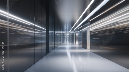 Wallpaper Mural Modern Minimalist Interior with Reflective Surfaces Torontodigital.ca