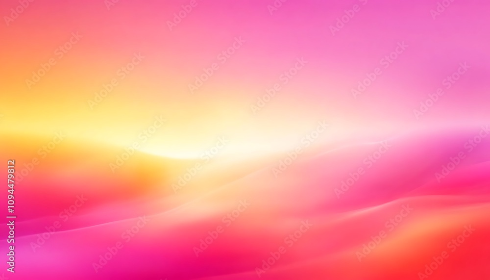 Obraz premium A soft gradient of pink and yellow hues creating a serene abstract background.