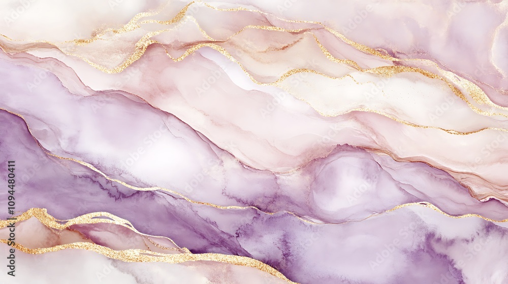 Abstract fluid art with soft pastel colors and gold accents. Abstract fluid art with soft pastel colors and gold accents.