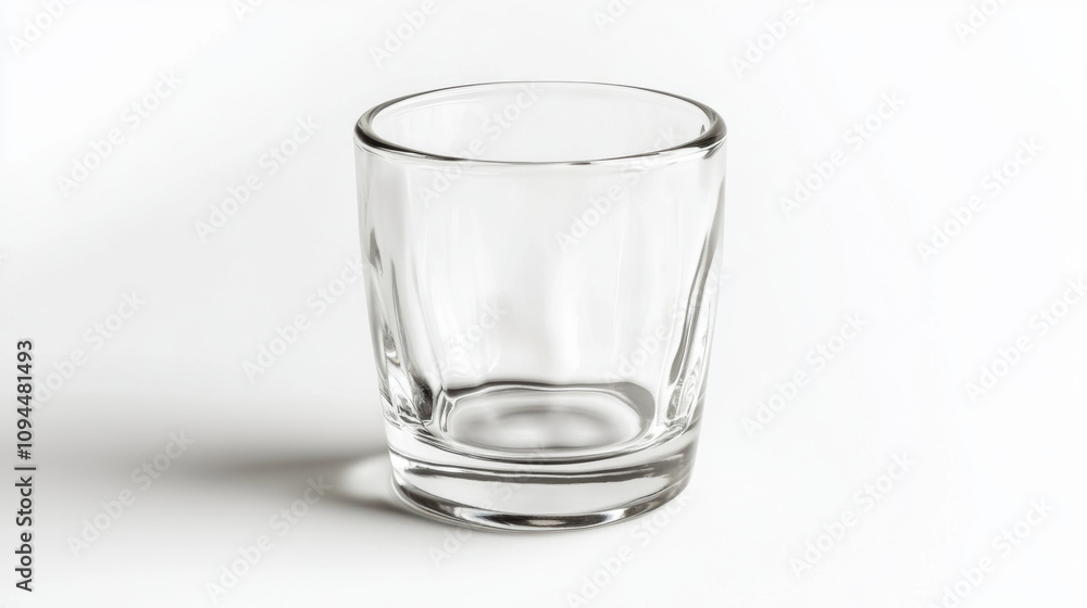 Empty thick walled glass, simple elegance. clear, clean aesthetic Empty thick walled glass, simple elegance. clear, clean aesthetic