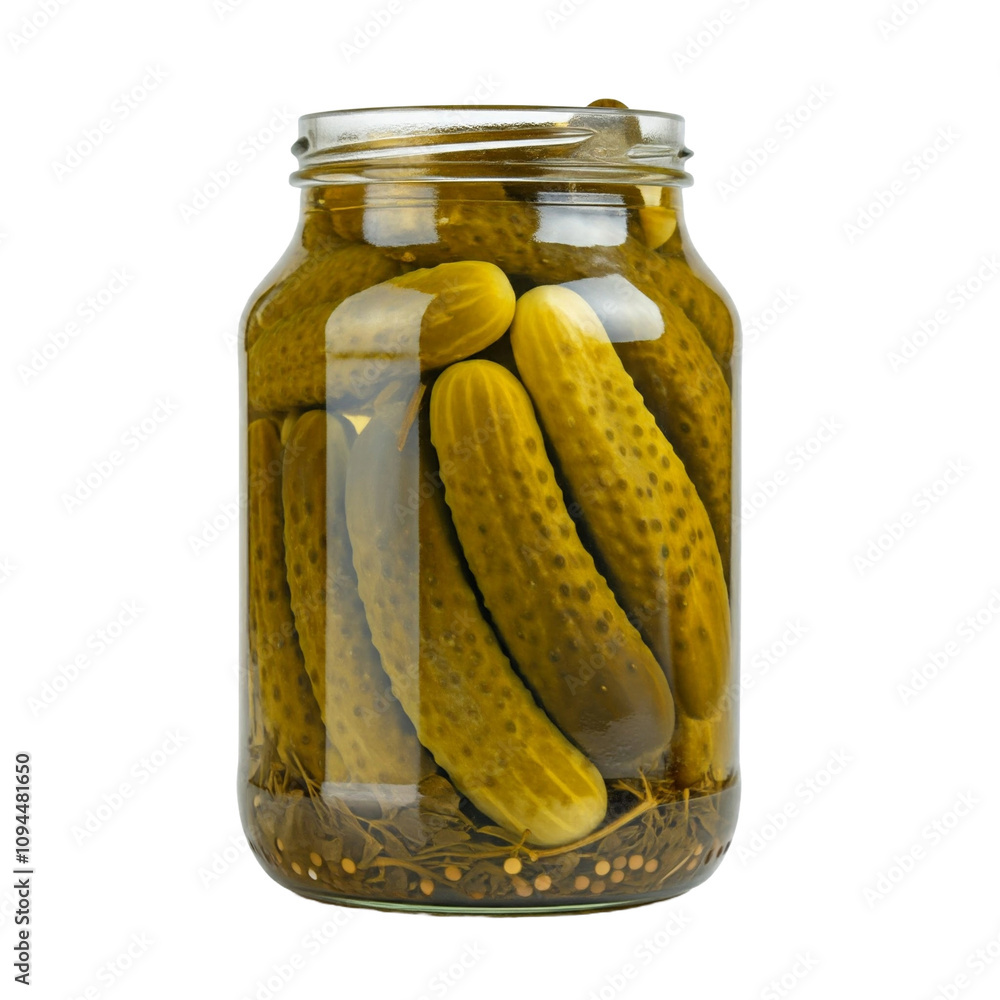pickled cucumbers in glass jar pickled cucumbers in glass jar