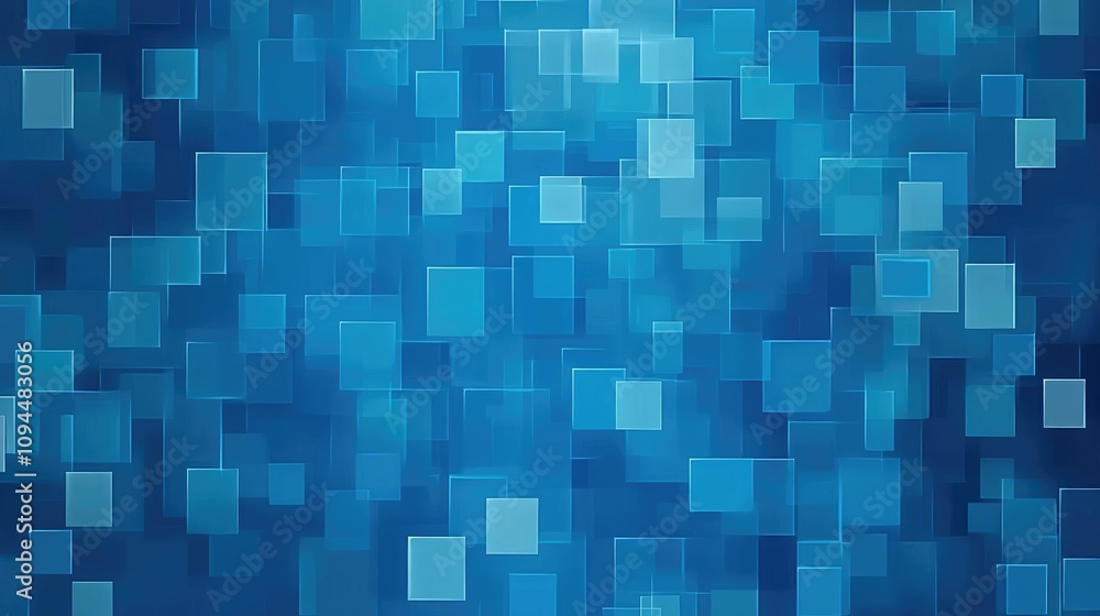 Abstract Blue Background with Floating Squares Abstract Blue Background with Floating Squares