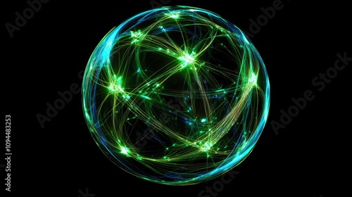 Abstract Energy Sphere with Vibrant Colors