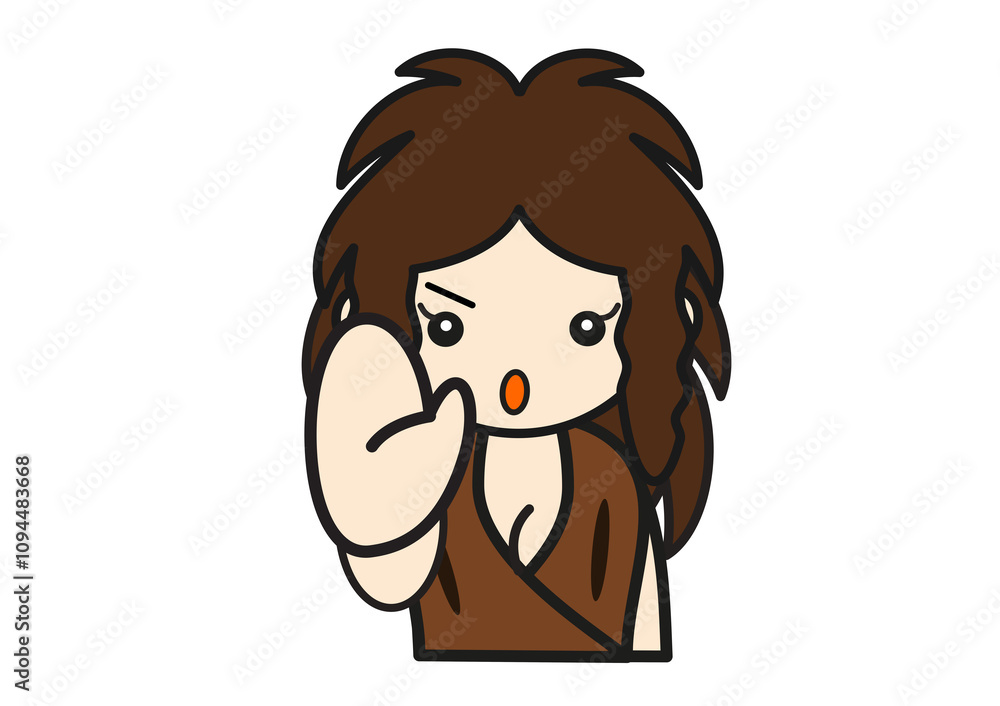 ストップポーズの先史時代の女性
