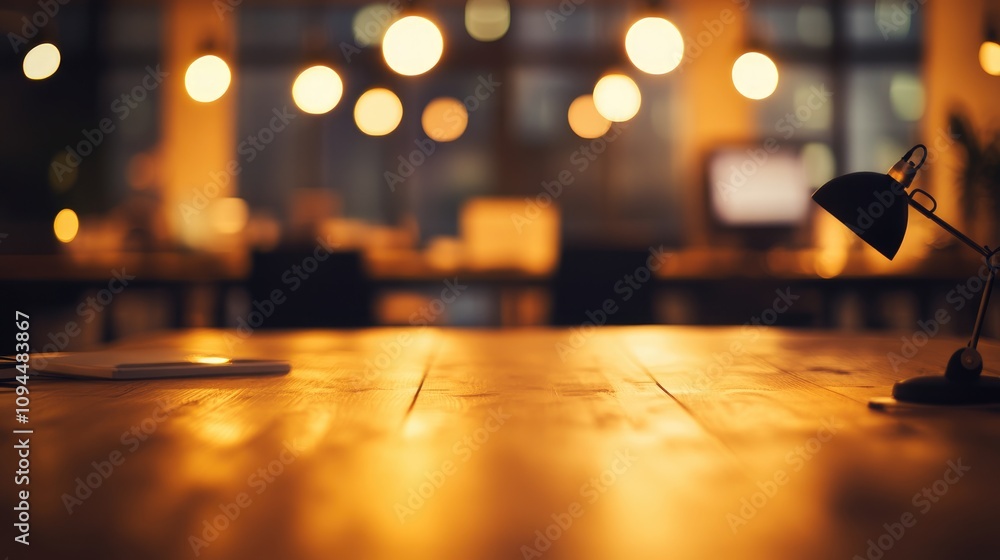 Warm and Cozy Office Space with Ambient Lighting Warm and Cozy Office Space with Ambient Lighting