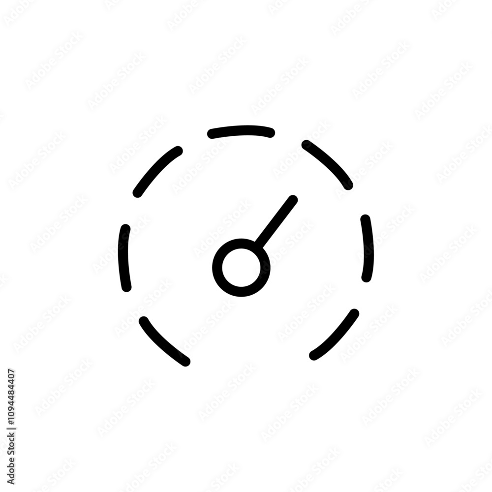 Car speedometer icon Black and white outline vector Car speedometer icon Black and white outline vector