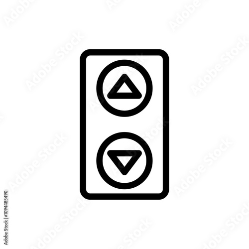 Elevator, lift button icon Black and white outline vector Free Download Elevator, lift button icon Black and white outline vector - GFXLoad