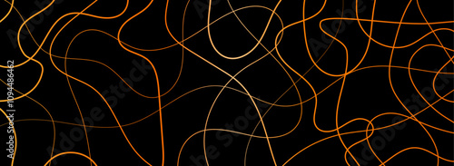 Random scribble chaotic pattern lines. Decorative random scribble pattern with tangled curved lines. Abstract wavy linear background outlines random chaotic lines vector illustration.