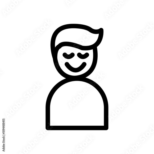 Pleasure icon Black and white outline vector