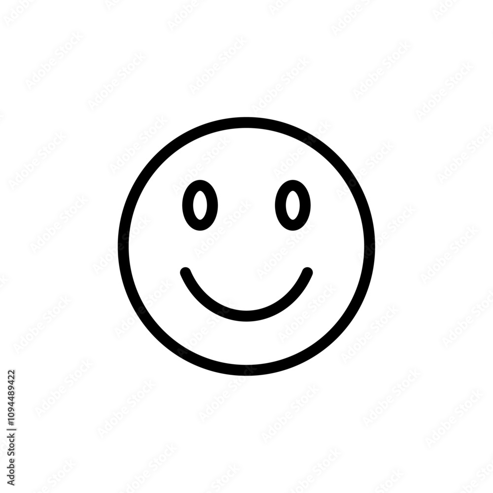 smile icon Black and white outline vector smile icon Black and white outline vector
