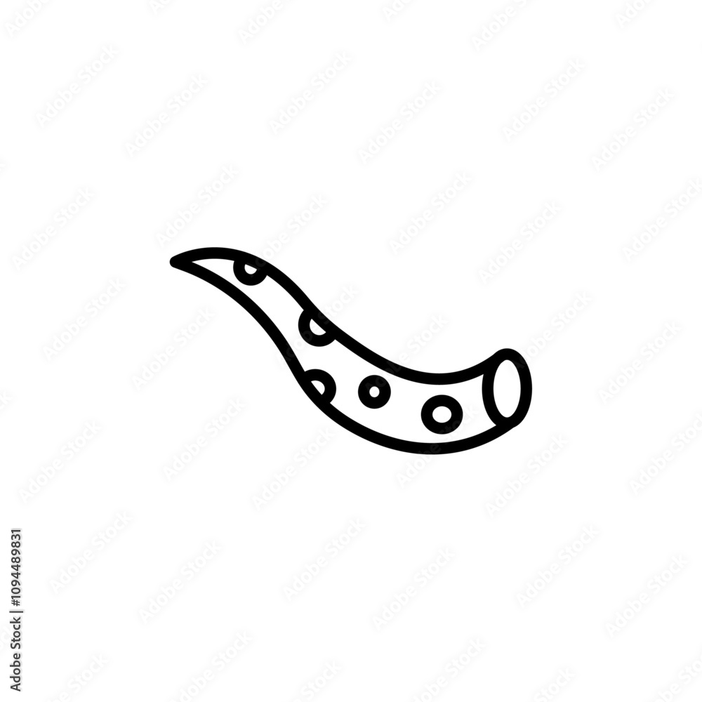 Fototapeta premium Tentacles octopus icon Black and white outline vector