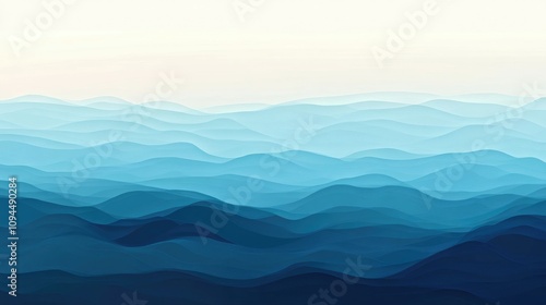 Serene Waves in Shades of Blue