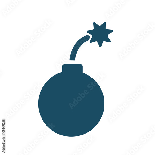 Bomb svg cut file. Isolated vector illustration.