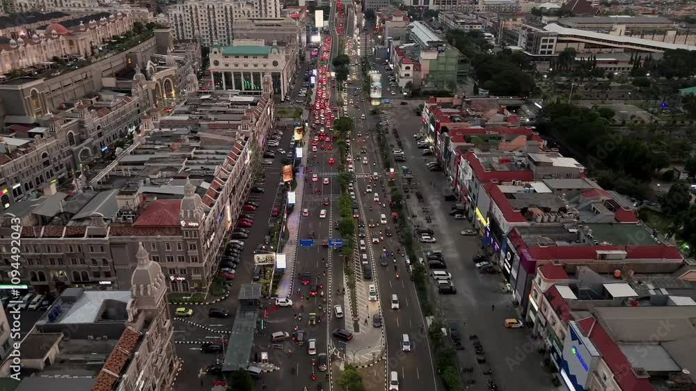 Aerial View of the Mall of Indonesia and the street in front of the Mall Aerial View of the Mall of Indonesia and the street in front of the Mall