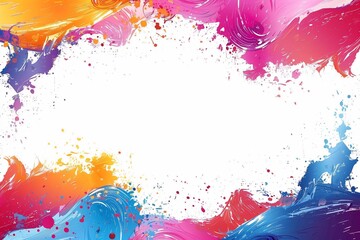 Frame template made of paint stains