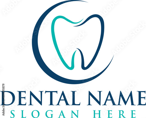 Tooth dental logo vector illustration VECTOR LOGO DESIGN