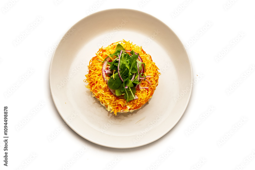 A plate of food with a variety of vegetables and cheese A plate of food with a variety of vegetables and cheese